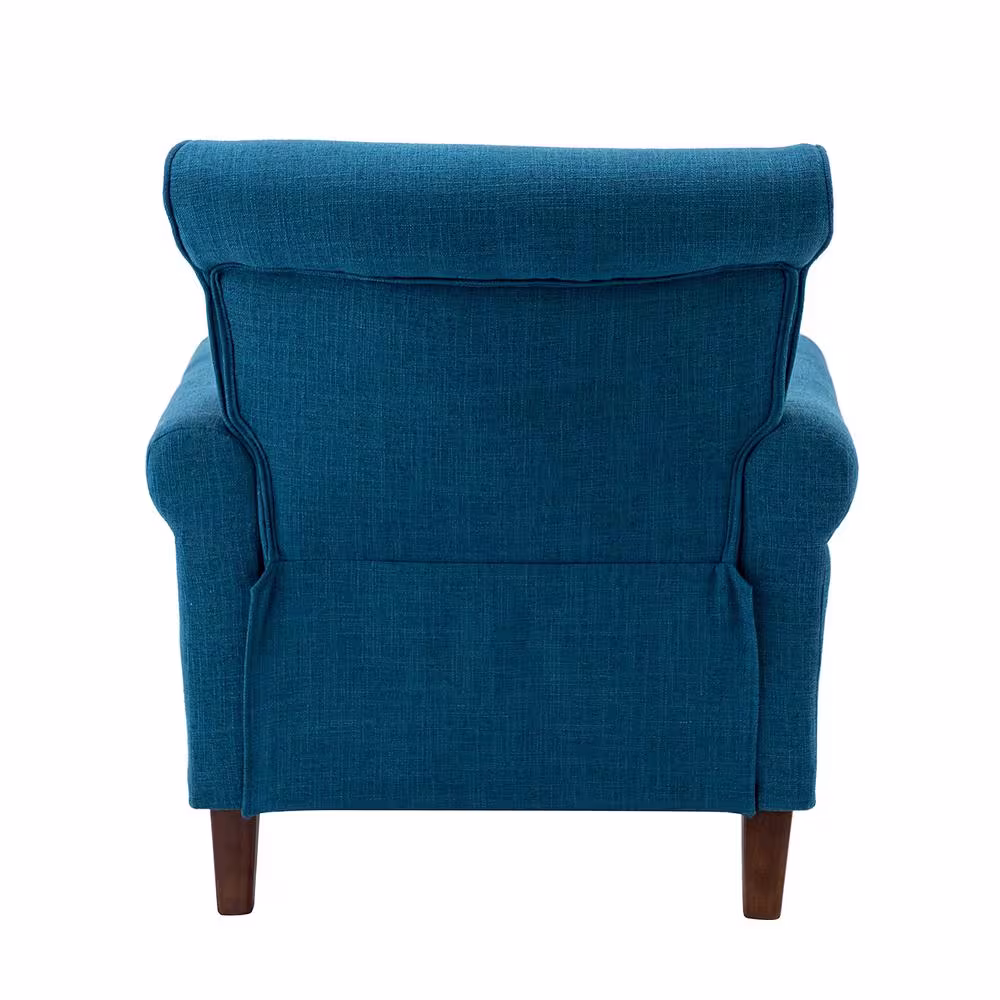 JAYDEN CREATION Macedonia Navy ArmChair with Nailhead Trim (Set of 2)