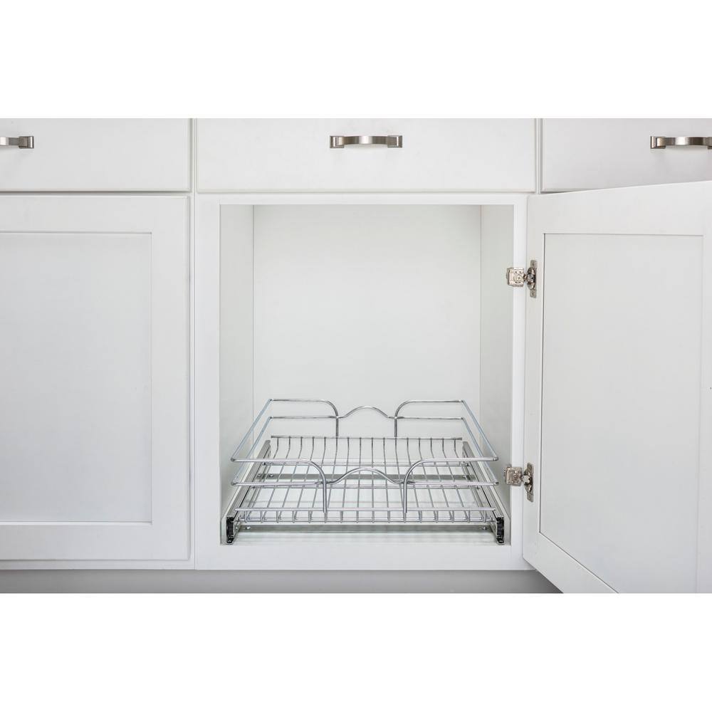 Rev-A-Shelf 18 in. x 20 in. Single Kitchen Cabinet Pull Out Wire Basket