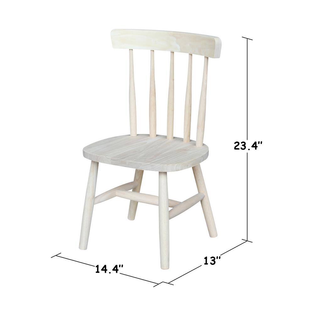 International Concepts Unfinished Wood Kids Chair (Set of 2)