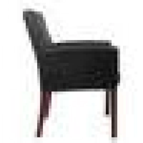 BOSS Office Products Black Contemporary Guest Chair Mahogany Finish Legs