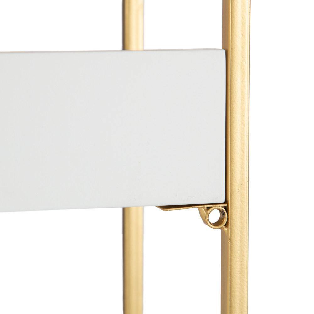 Kate and Laurel Hylton 27.75 in. x 18.00 in. White Wood Floating Decorative Wall Shelf