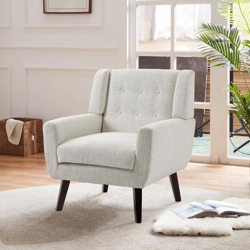 Uixe Beige Upholstery Arm Chair (Set of 1)