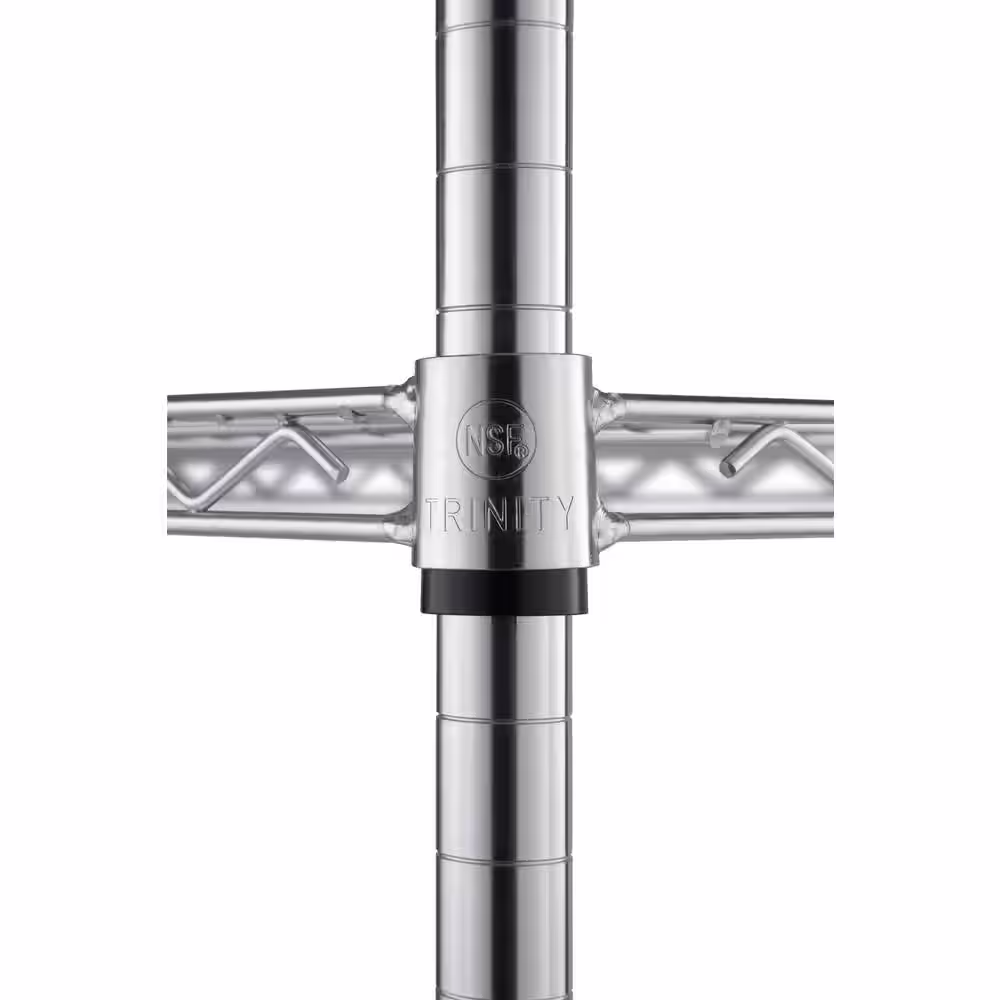 TRINITY Chrome 5-Tier Steel Wire Shelving Unit (48 in. W x 72 in. H x 18 in. D)