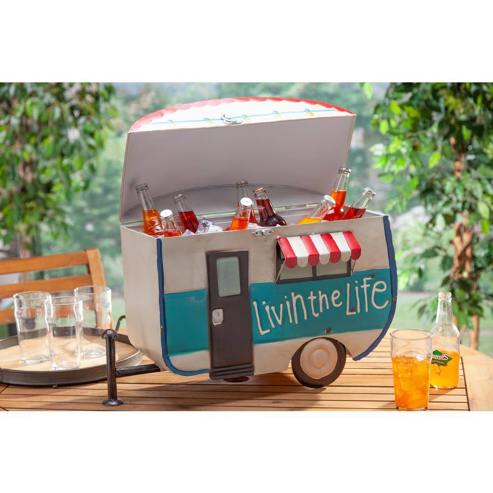 GERSON INTERNATIONAL 2 Qt. Antique Metal Camper Ice Chest