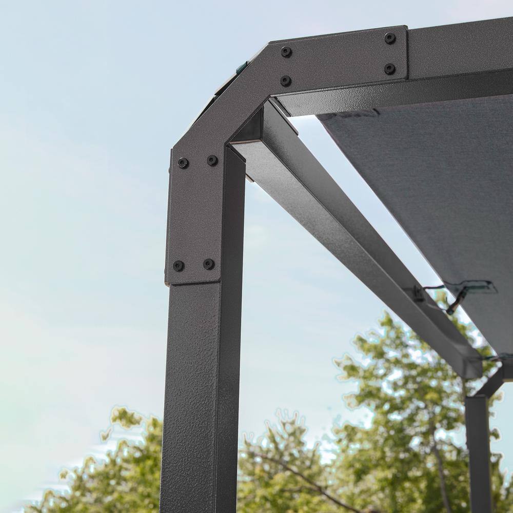 Sojag Dunwich 8 ft. x 8 ft. Grey Steel Framed Pergola