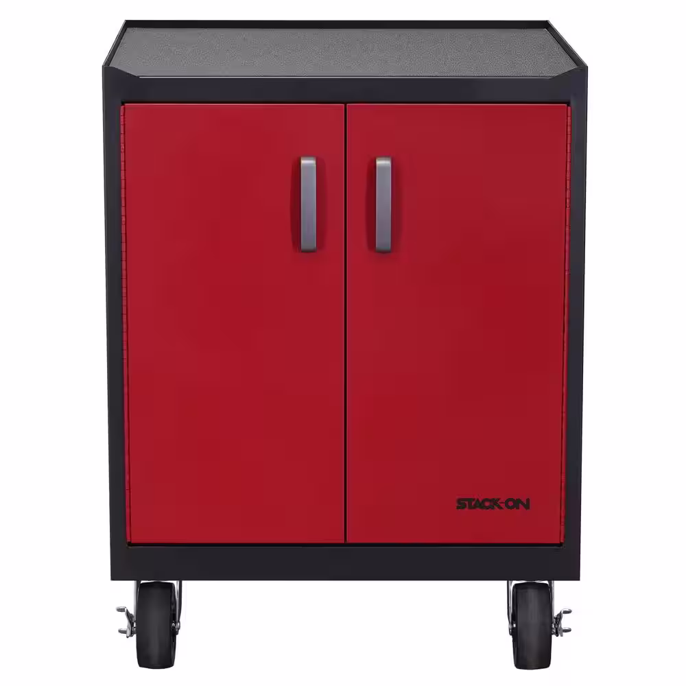 STACK-ON Modular Garage Cabinets with Shelf - Red