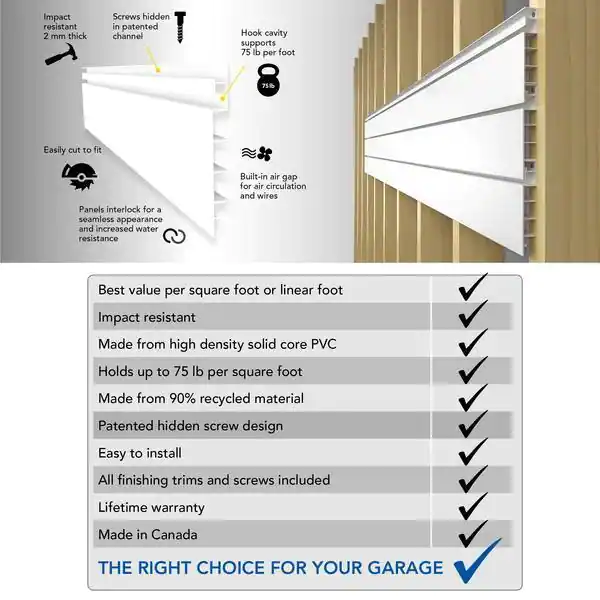 Proslat 48 in. H x 96 in. W Slat Wall Panel Set Charcoal (2-Pack)