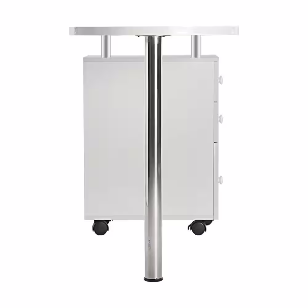 None 47 in. Manicure Nail Table Computer Desk with Drawer White