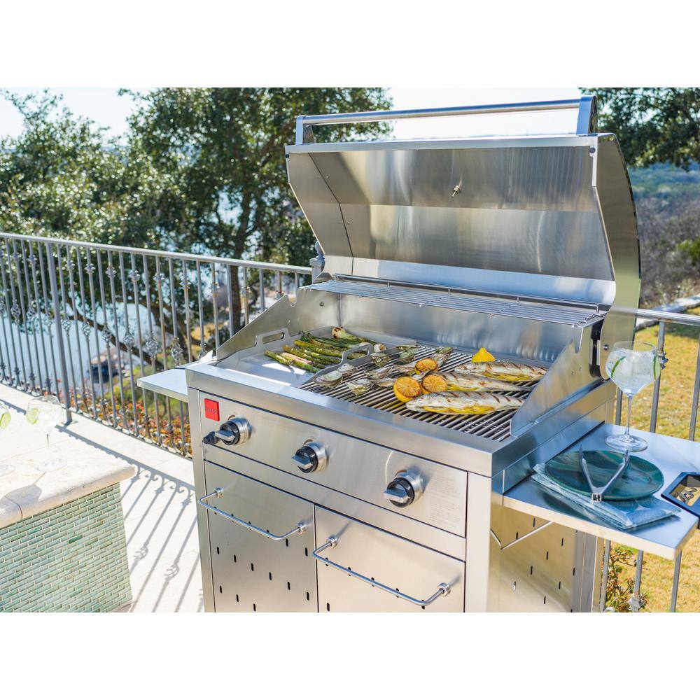 Fuego Premium 3-Burner Natural Gas Grill in 304 Stainless Steel