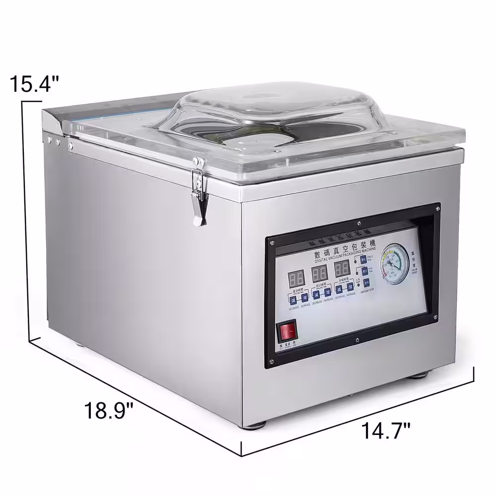 VEVOR Food Vacuum Sealer Machine 120 Watt Chamber Packaging Sealer 110-Volt for Food Saver Home Commercial Kitchen