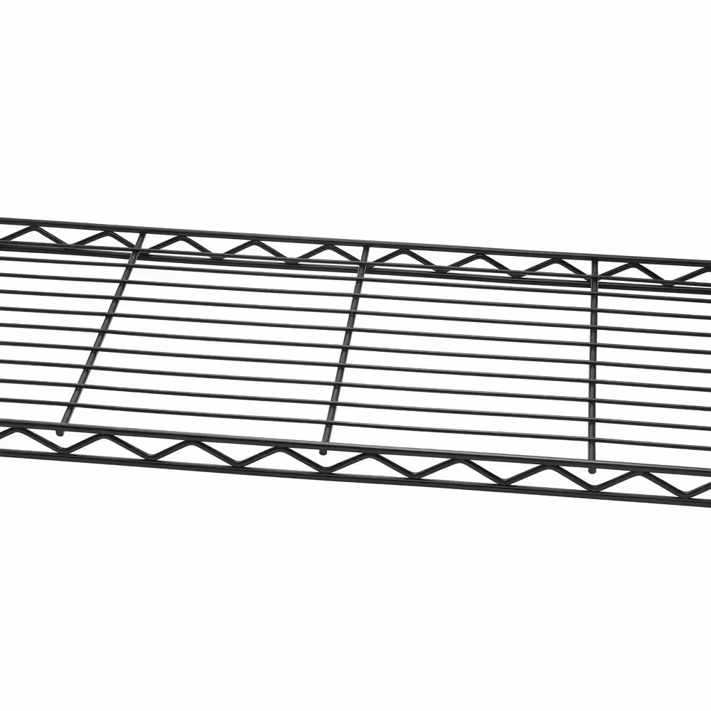 TRINITY Black 4-Tier Steel Wire Shelving Unit (36 in. W x 54 in. H x 14 in. D)