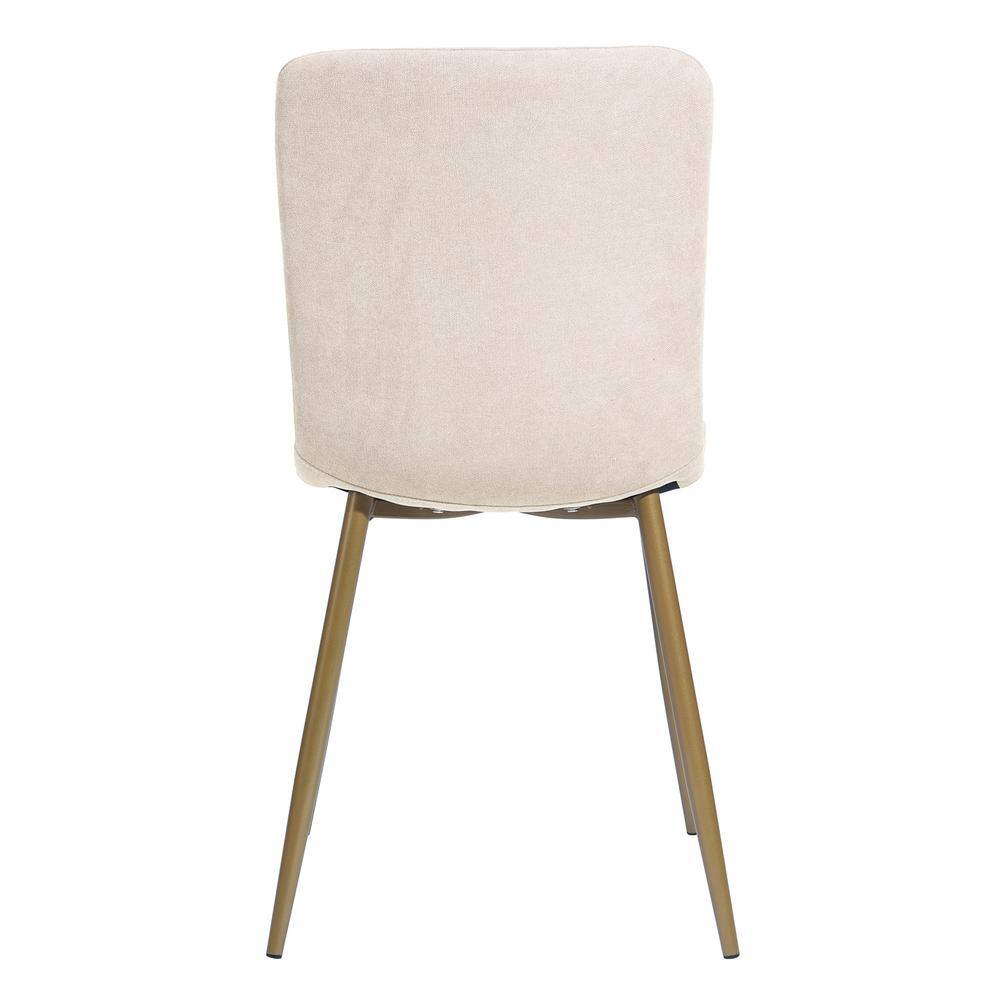 Homy Casa Scargill Beige Textured Fabric Upholstered Dining Chairs (Set of 4)