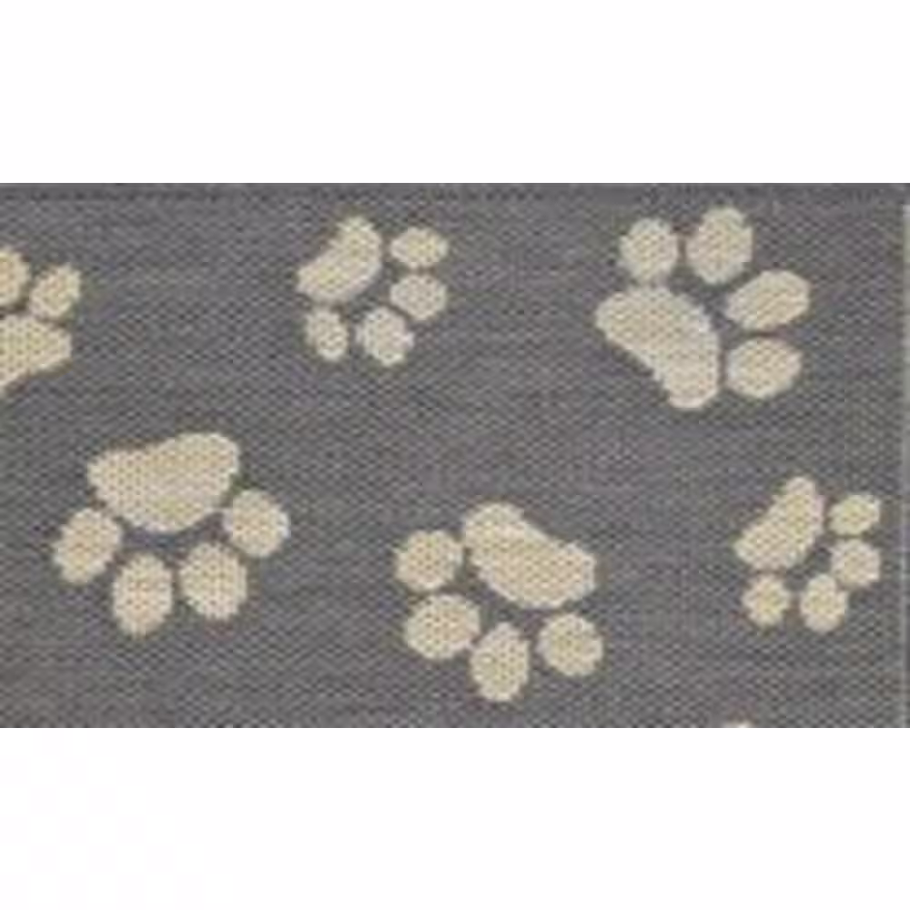 Home Dynamix Comfy Pooch Gray/Tan Paw 23.6 in. x 35.4 in. Door Mat For Pets