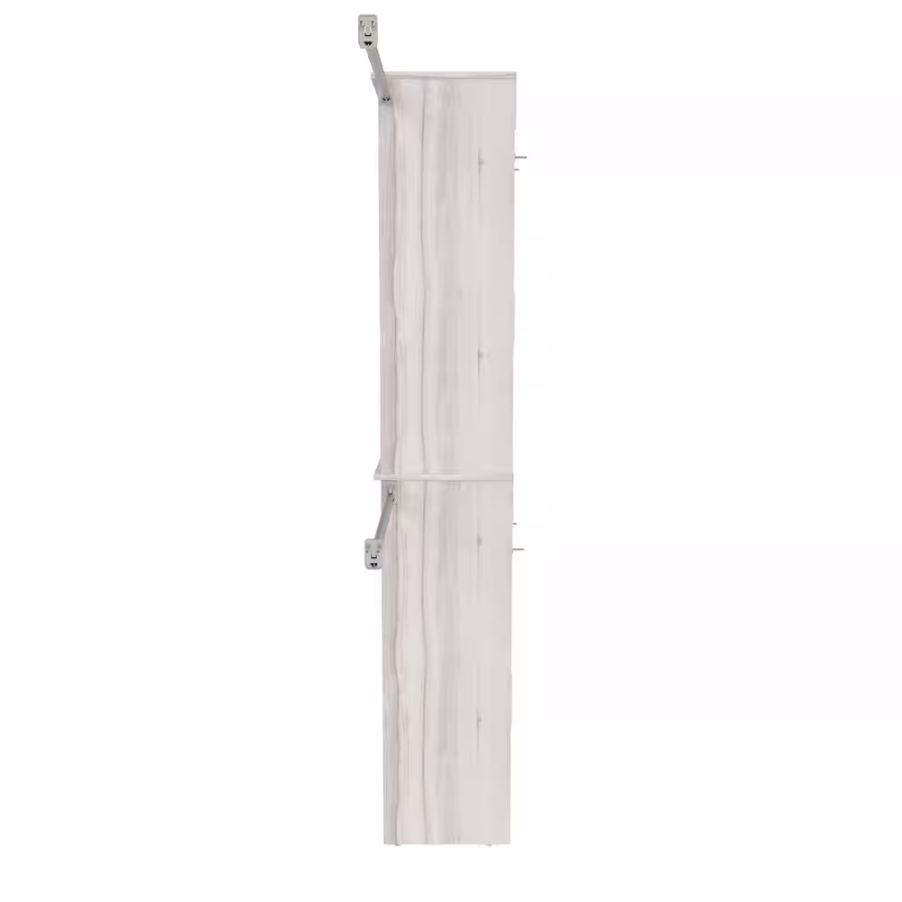 ClosetMaid Style+ 72 in. W - 113 in. W Bleached Walnut Narrow Wood Closet System