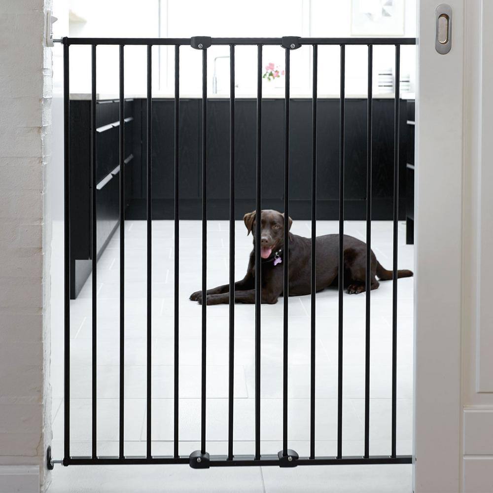 None 42 in. Extra Tall Metal Wall Mount Extending Pet Safety Gate