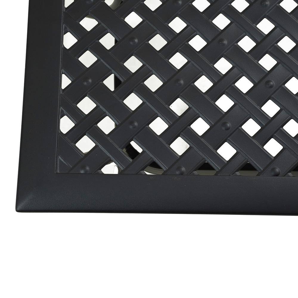 Patio Festival 6-Piece Metal Patio Conversation Set with Gray Cushions