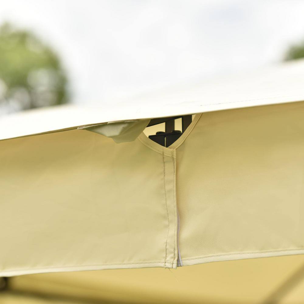 None Patio 10 ft. x 10 ft. Beige Garden Canopy Gazebo