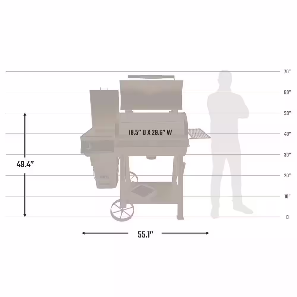 OKLAHOMA JOE'S Rider 900 DLX Pellet Grill and Smoker in Black with 906 sq. in. Cooking Space