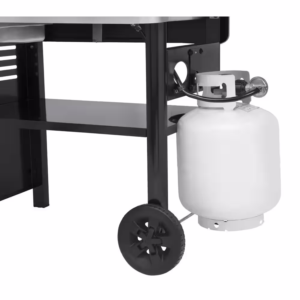 Weber 3 Burner Propane Gas Grill 28 in. Flat Top Griddle Combo with Griddle Essential Set