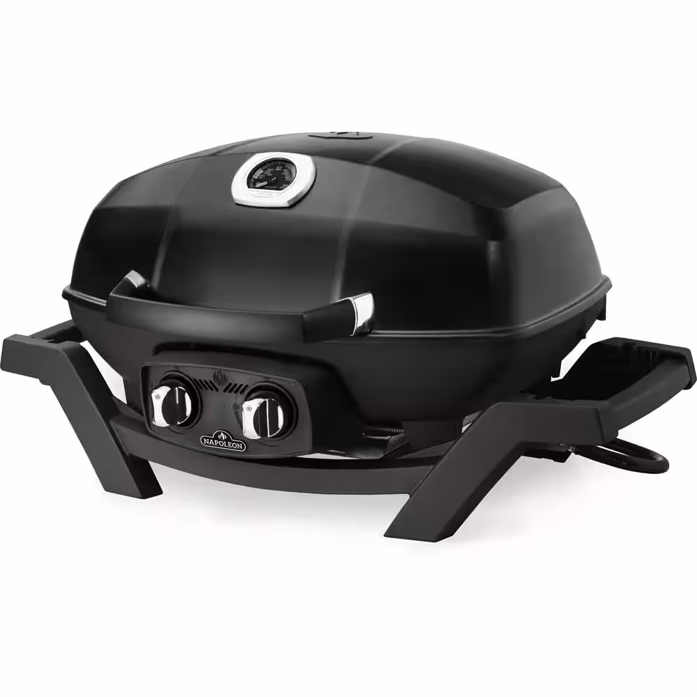NAPOLEON TravelQ PRO285 2-Burner Natural Gas Grill in Black with Built-In Thermometer