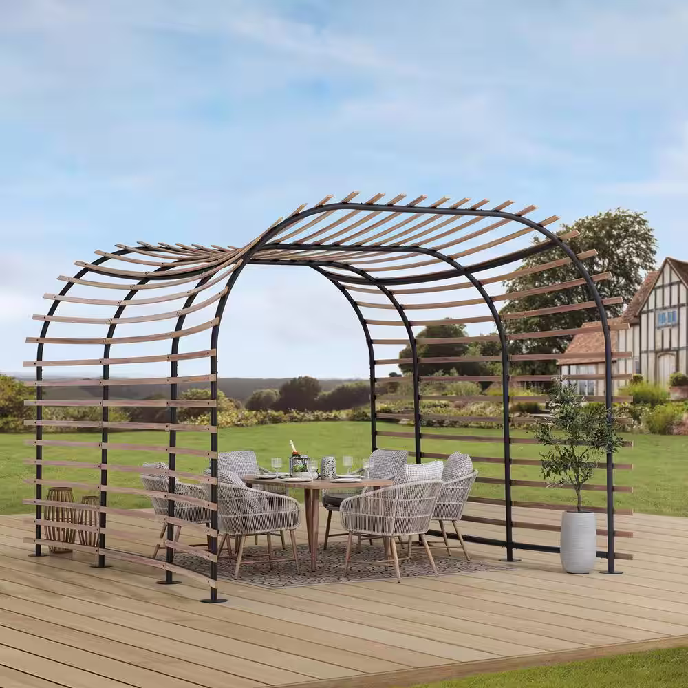 Sunjoy 14 ft. x 12 ft. Steel Pergola