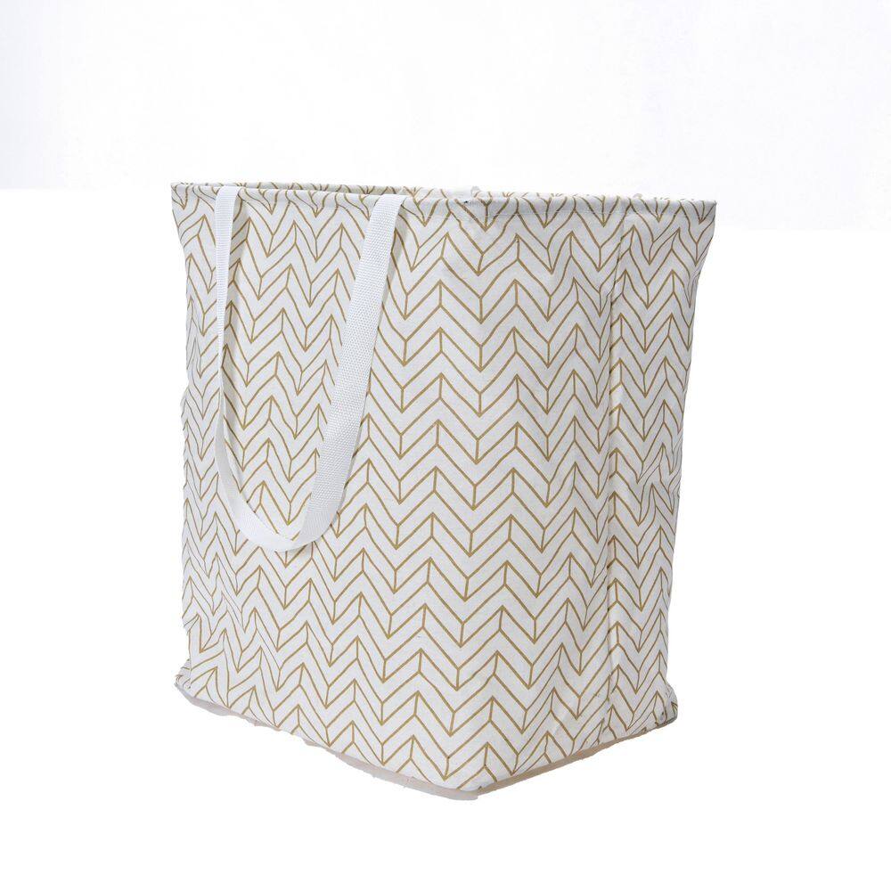 HOUSEHOLD ESSENTIALS Tan Chevron Rectangular Krush Laundry Bag