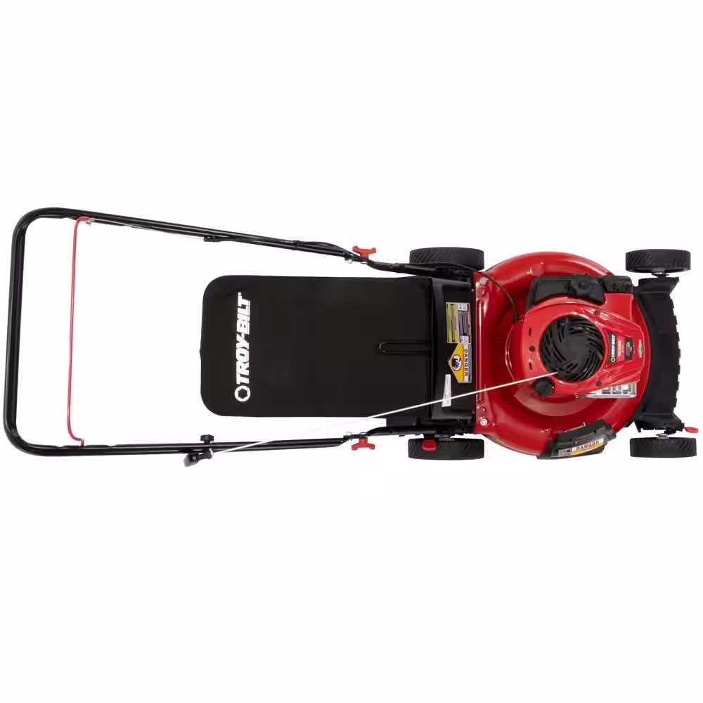 Troy-Bilt 21 in. 140 cc Briggs and Stratton Gas Walk Behind Push Mower with Rear Bag and Mulching Kit and Side Discharge Included