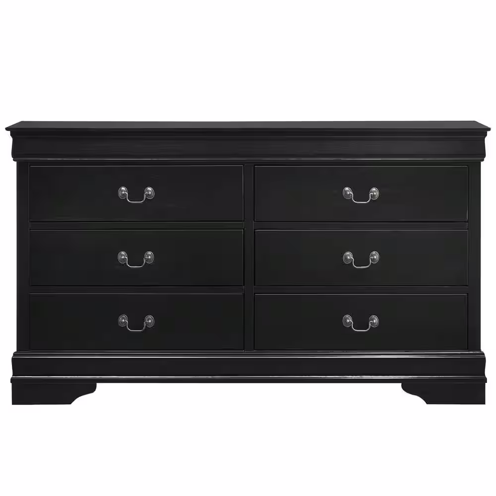 Picket House Furnishings Ellington 77 in. H x 59 in. W x 17 in. D 6-Drawer Dresser in Black