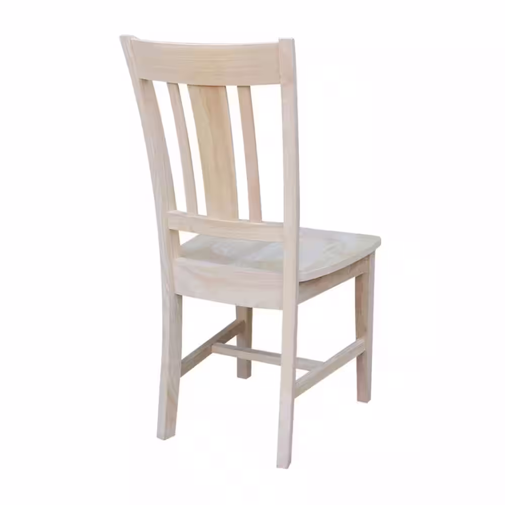 International Concepts San Remo Unfinished Wood Slat Back Dining Chair (Set of 2)