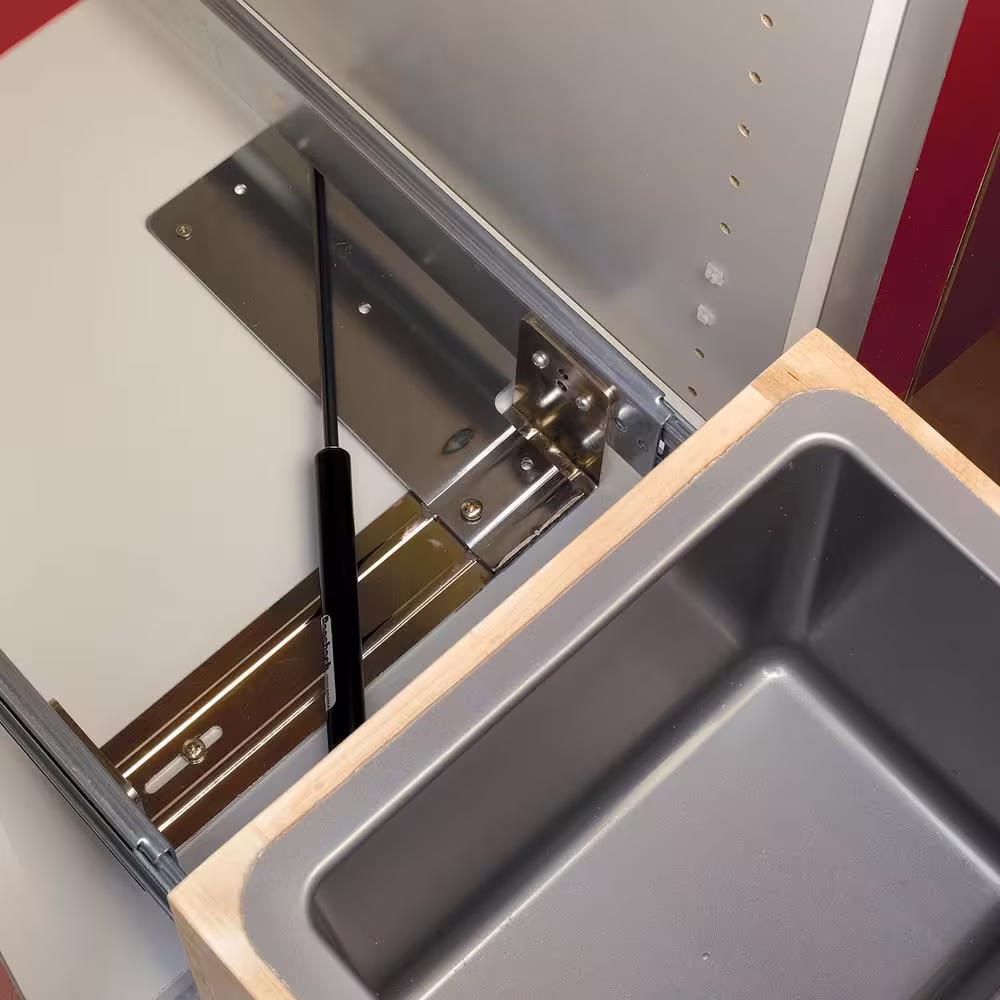 Rev-A-Shelf 14.25 in. W x 19.25 in. H Gray Pullout Double Waste Container