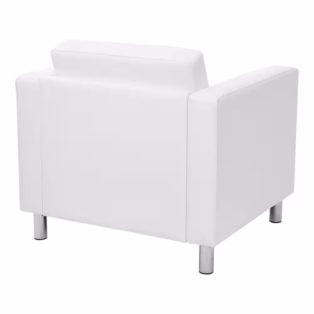 OSP Home Furnishings Pacific White Vinyl Accent Chair