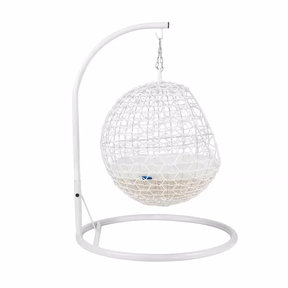 None Nala Medium White Hanging Egg Cat Condo Bed