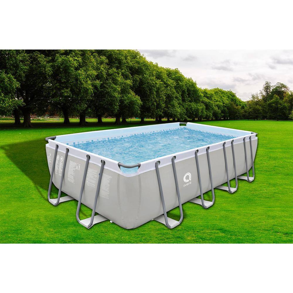 JLeisure 18 x 10 Foot Above Ground Rectangular Steel Frame Swimming Pool