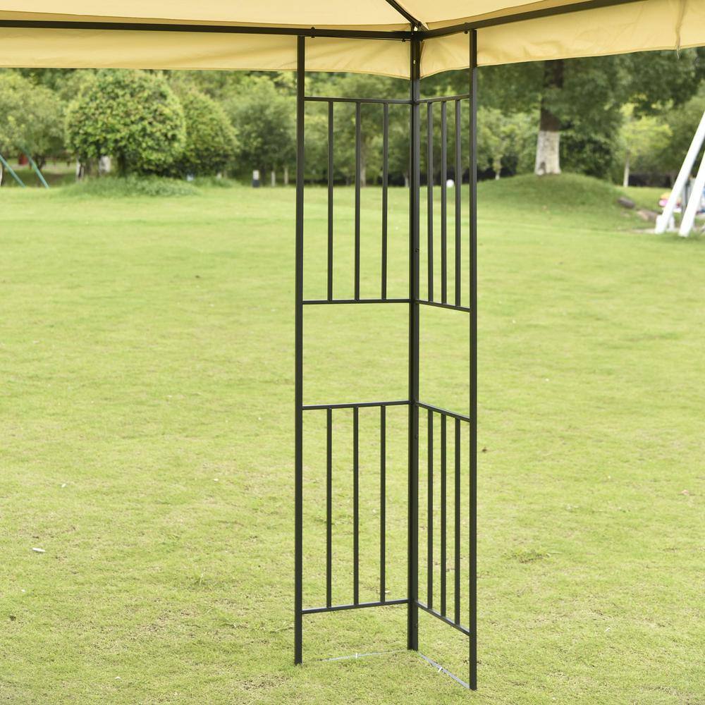 None Patio 10 ft. x 10 ft. Beige Garden Canopy Gazebo