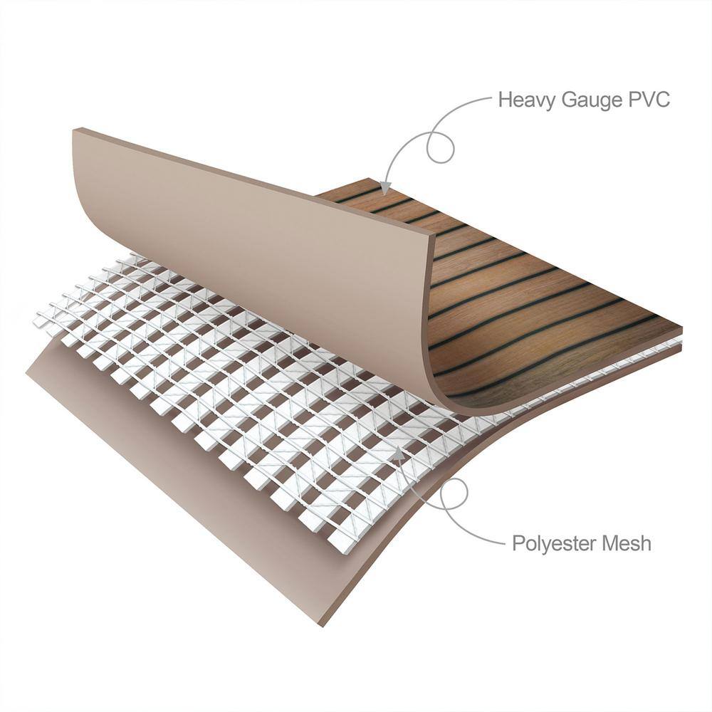 None 14 ft. Round 42 in. Deep Metal Frame Above Ground Pool, Natural Teak