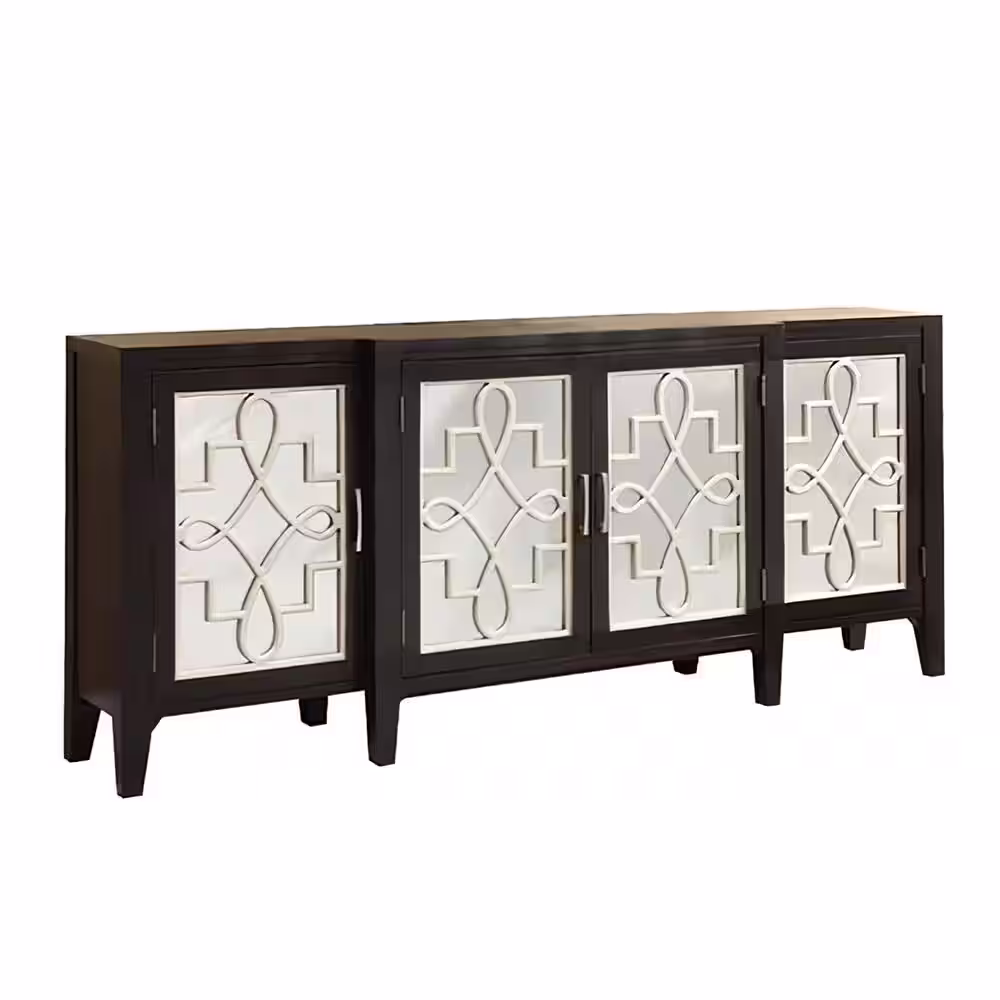 Acme Furniture Kacia 72 in. Antique Black Standard Rectangle Wood Console Table