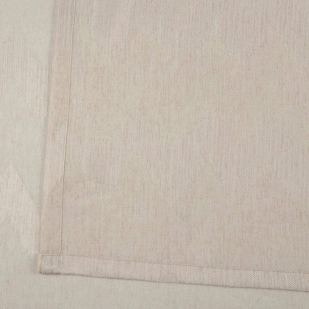 Exclusive Fabrics & Furnishings Sirius Beige Patterned Linen Sheer Curtain - 50 in. W x 96 in. L (1-Panel)