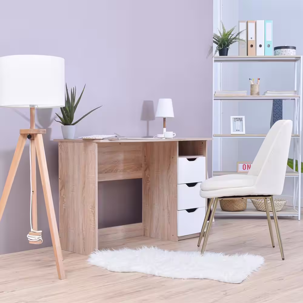 Homy Casa Stocker Beige Upholstered Dining Chair (Set of 2)