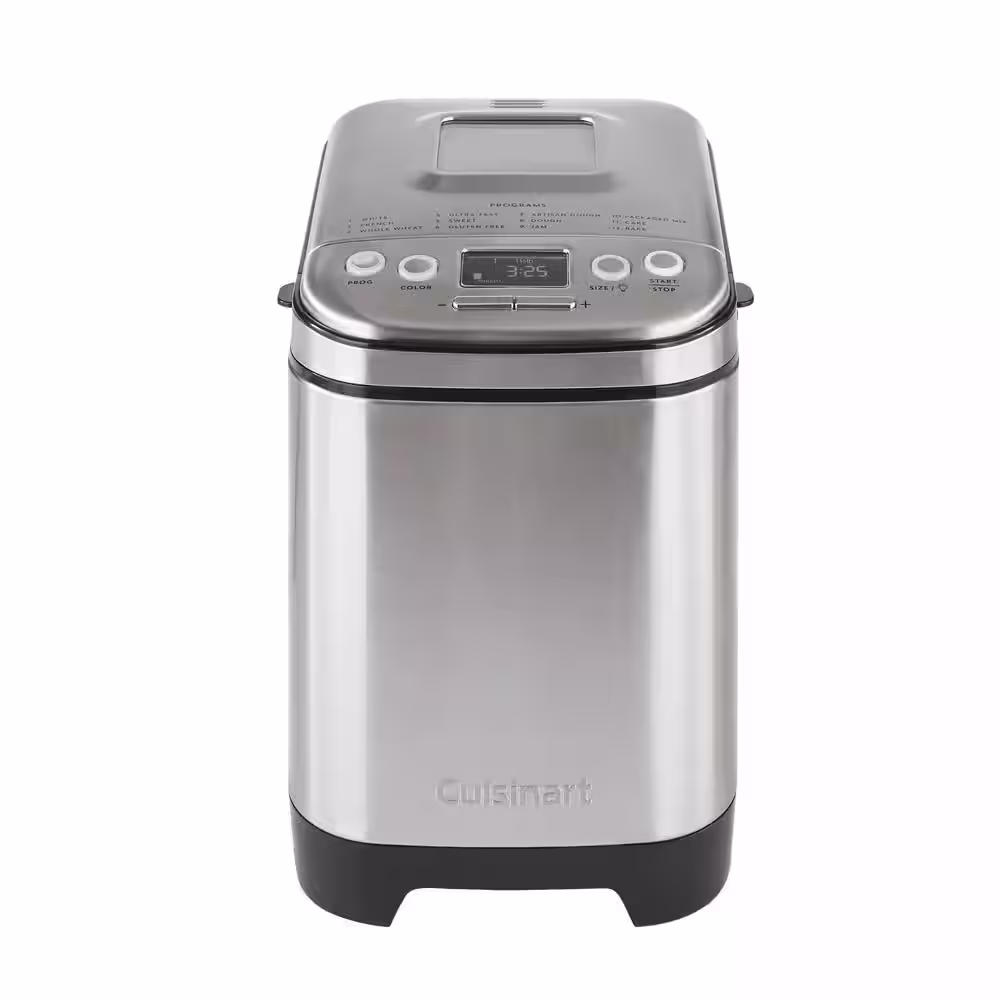 Cuisinart Automatic 2 lbs. Brushed Stainless Steel Bread Maker with Gluten-Free Setting