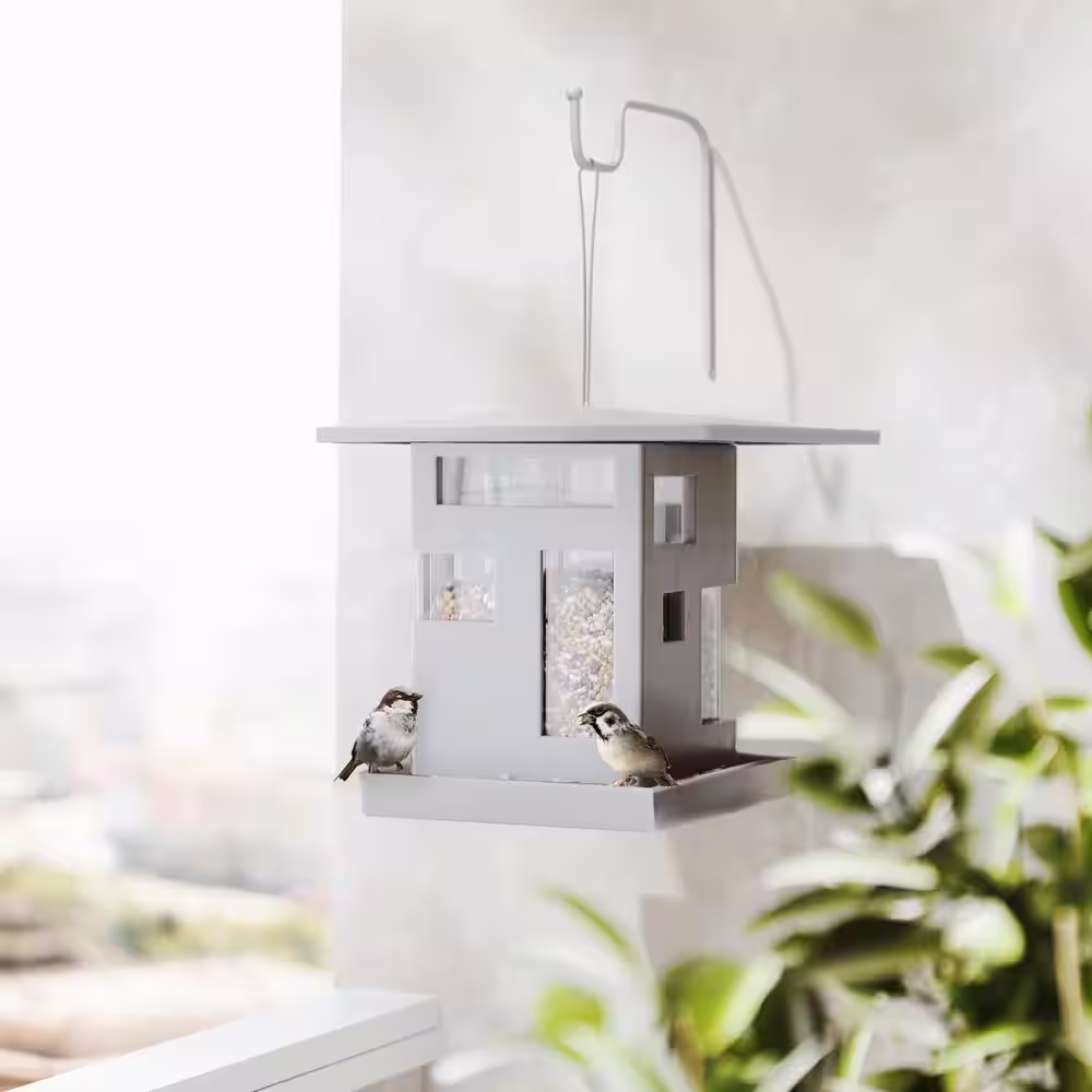 Umbra 68 oz. Cafe Hanging Bird Feeder Grey