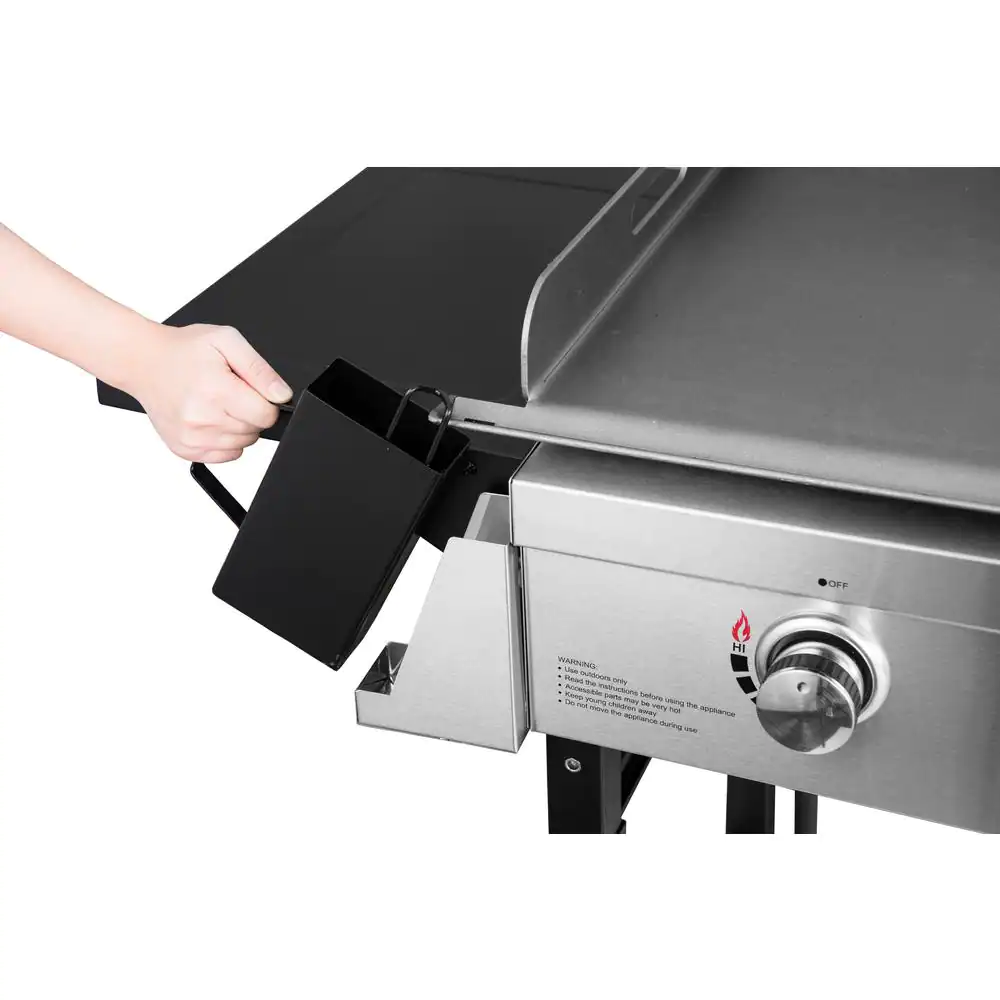 Royal Gourmet 4-Burner Gas Griddle with a Cover in Steel