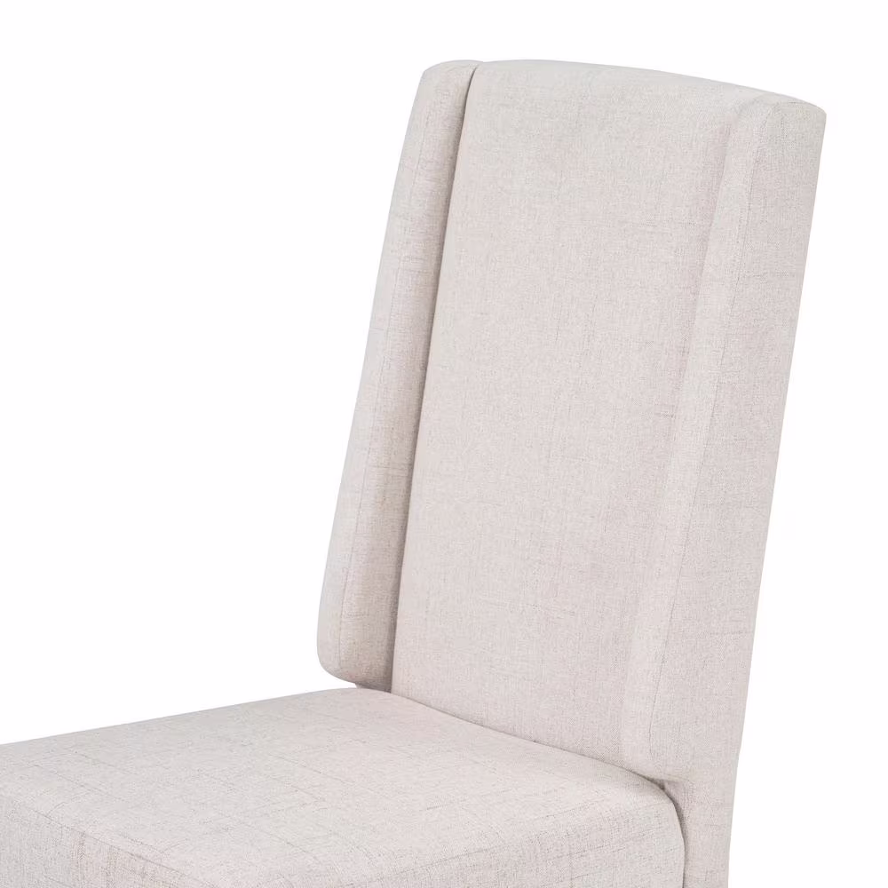 Harper & Bright Designs 6-Pcs Gray and White Wood Dining Set with 12 in. W Removable Leaves, 4 Upholstered Wingback Chairs and Bench