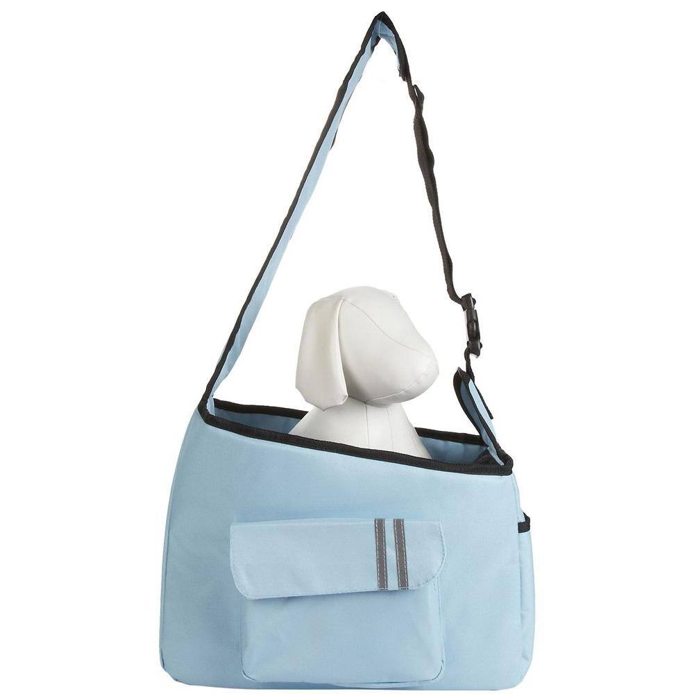 PET LIFE Over-The-Shoulder Summit Blue Hands-Free Pet Carrier - Medium