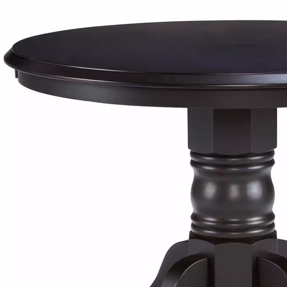 HOMESTYLES 42 in. Round Black Dining Table