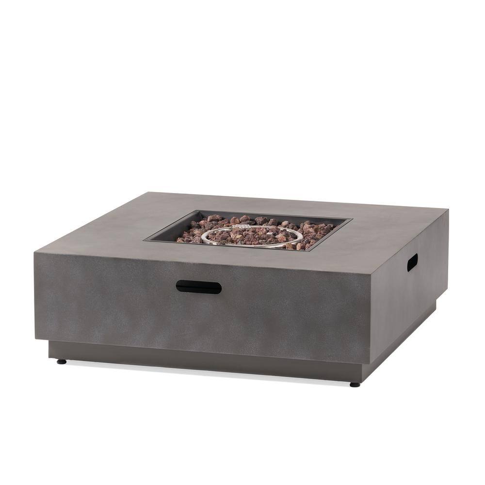 Noble House Reign Concrete Square Metal Fire Pit (No Tank Holder)