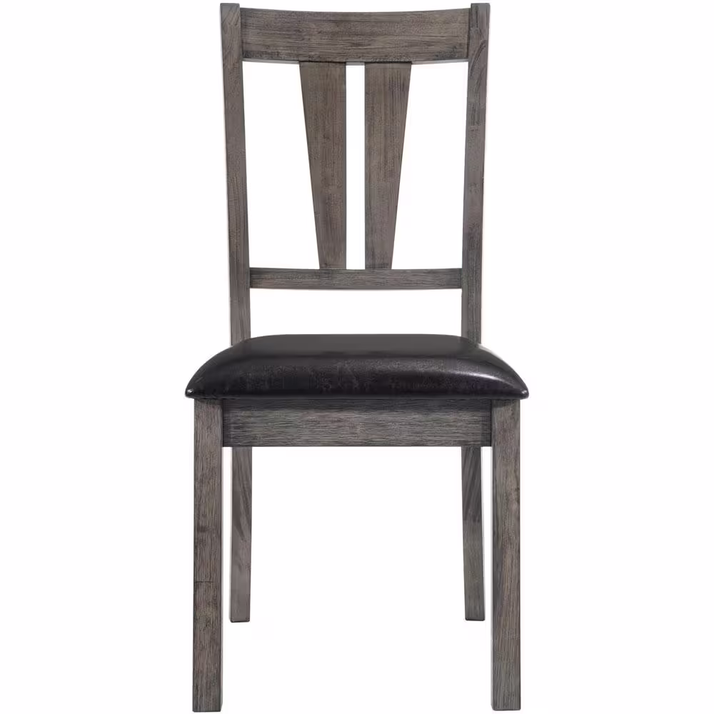 None Drexel 8-Piece Weathered Gray Dining Set: Table, 6-Upholstered Chairs and Bench