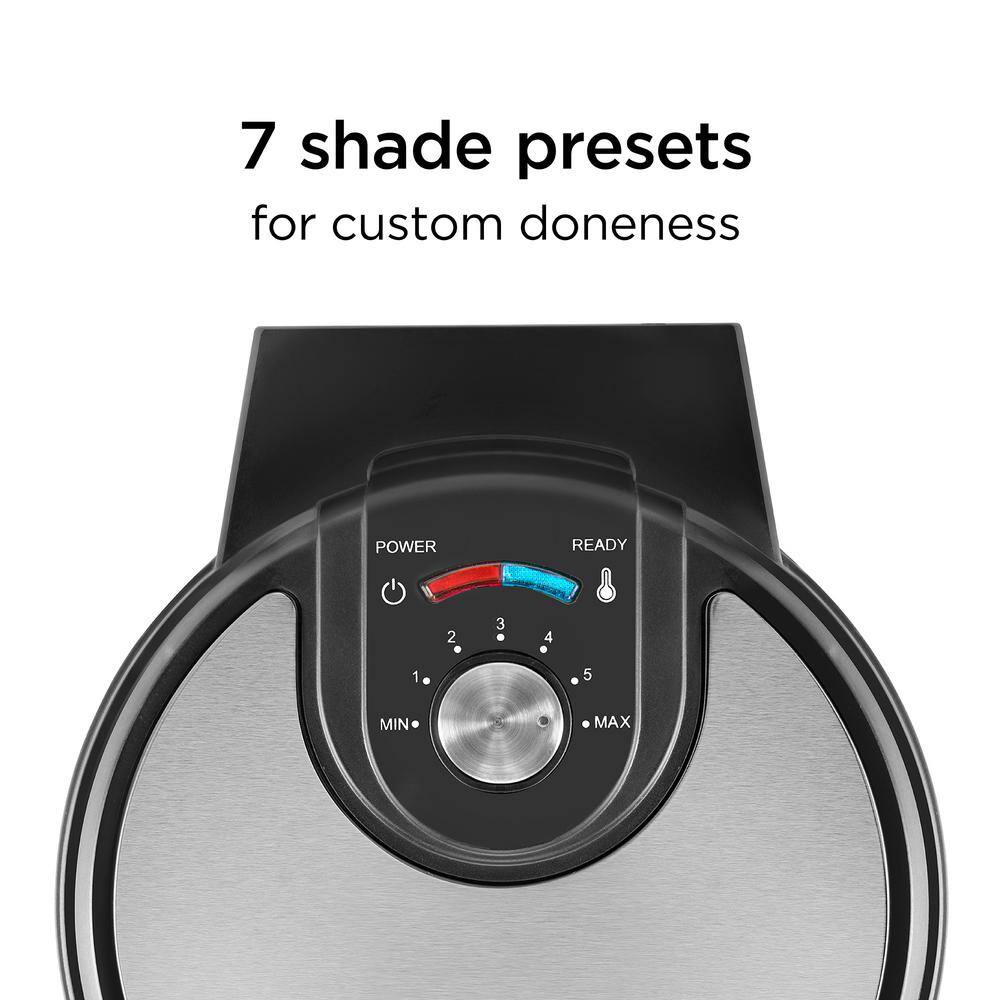 Chefman Anti-Overflow Stainless Steel Belgian Waffle Maker