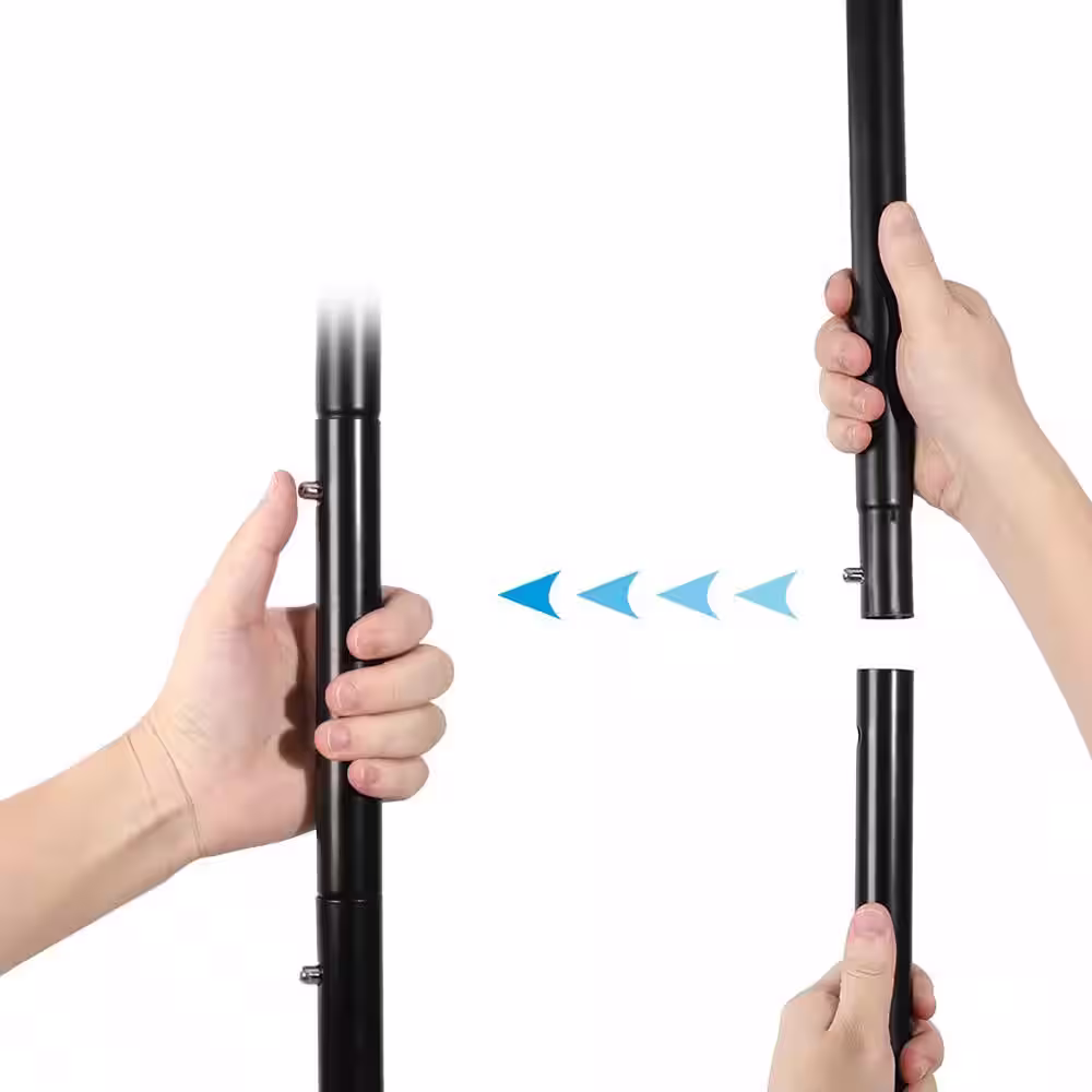 None Black Metal Garment Clothes Rack with Wheels 48 in. W x 59 in. H