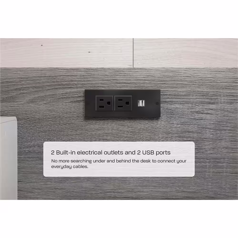 Jamesdar 78 in. L-Shaped Gray/Black Computer Gaming Desk with Shelf