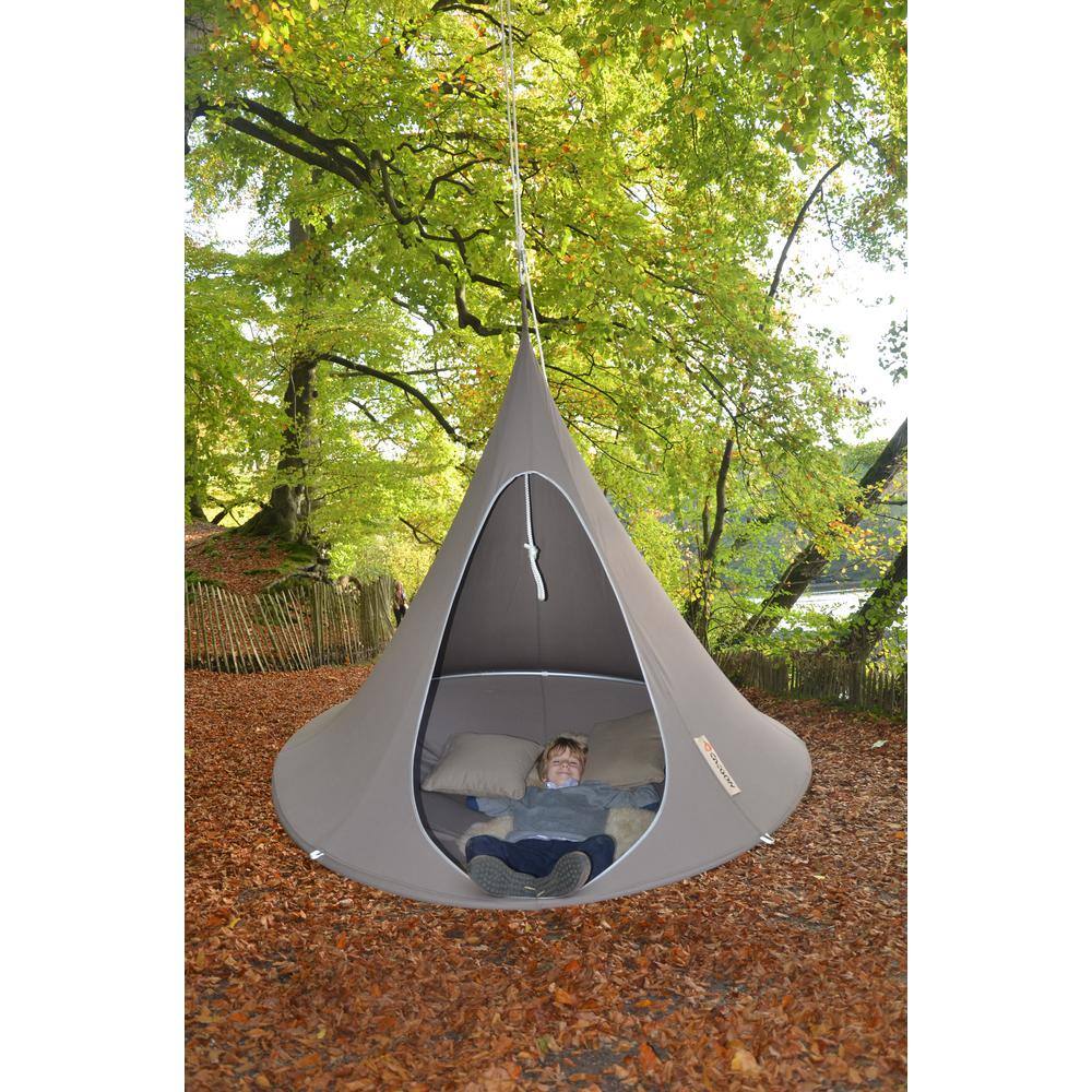 Vivere 6 ft. Hanging Nest Cacoon in Taupe